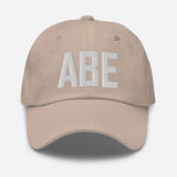 ABE Airport Code Embroidered Dad Hat Allentown Pennsylvania