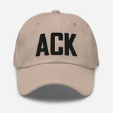 ACK Airport Code Embroidered Dad Hat Nantucket Massachusetts