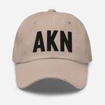 AKN Airport Code Embroidered Dad Hat King Salmon Alaska