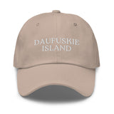 Daufuskie Island, SC South Carolina Embroidered Dad Hat - White Thread