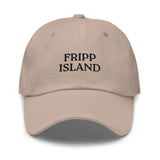 Fripp Island, SC South Carolina Embroidered Dad Hat - Black Thread