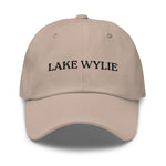 Lake Wylie, SC South Carolina Embroidered Dad Hat - Black Thread