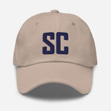 SC South Carolina Embroidered Dad Hat | Navy Thread | State Initials