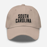 South Carolina Embroidered Dad Hat | Black Thread | State Initials