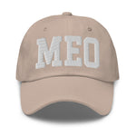 MEO Airport Code Embroidered Dad Hat OBX Outer Banks North Carolina College Varsity Letter