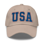 USA Embroidered Dad Hat America Red White And Blue Adjustable