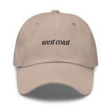 west coast Embroidered Dad Hat | Black Thread