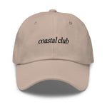 coastal club Embroidered Dad Hat | Black Thread