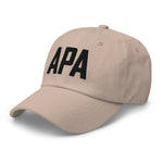 APA Airport Code Embroidered Dad Hat | Black Thread