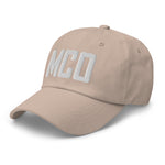 MCO Airport Code Embroidered Dad Hat | White Thread