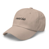 coastal club Embroidered Dad Hat | Black Thread