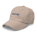 coastal club Embroidered Dad Hat | Royal Blue Thread