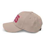 CHS Airport Code Embroidered Dad Hat South Carolina Charleston SC College Varsity Letter | Flamingo Pink Thread