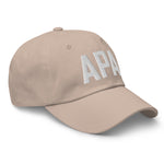 APA Airport Code Embroidered Dad Hat | White Thread