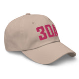 30A Rosemary Beach Florida Embroidered Dad Hat | Flamingo Pink Thread