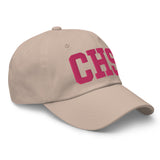 CHS Airport Code Embroidered Dad Hat South Carolina Charleston SC College Varsity Letter | Flamingo Pink Thread