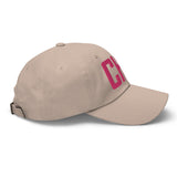 CHS Airport Code Embroidered Dad Hat South Carolina Charleston SC | Flamingo Pink Thread