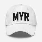 MYR Airport Code Embroidered Dad Hat Myrtle Beach South Carolina