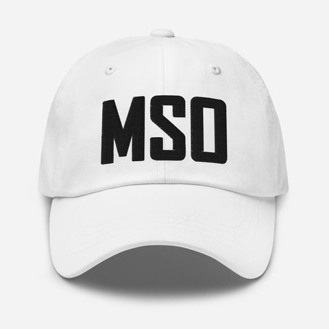 MSO Airport Code Embroidered Dad Hat Missoula Montana