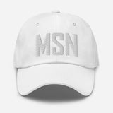 MSN Airport Code Embroidered Dad Hat Madison Wisconsin