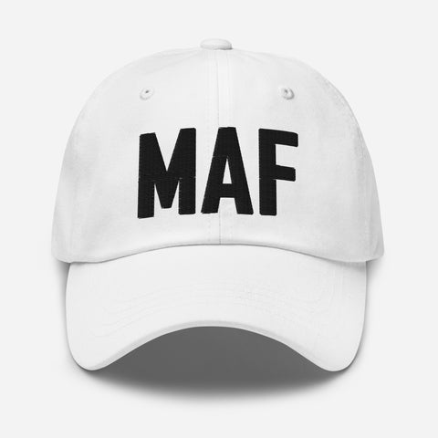 MAF Airport Code Embroidered Dad Hat Midland Texas