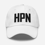 HPN Airport Code Embroidered Dad Hat White Plains New York