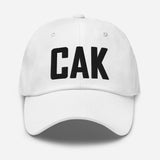 CAK Airport Code Embroidered Dad Hat Akron Ohio