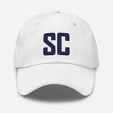 SC South Carolina Embroidered Dad Hat | Navy Thread | State Initials