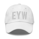 EYW Florida Airport Code Embroidered Dad Hat | White Thread