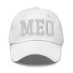 MEO Airport Code Embroidered Dad Hat OBX Outer Banks North Carolina College Varsity Letter