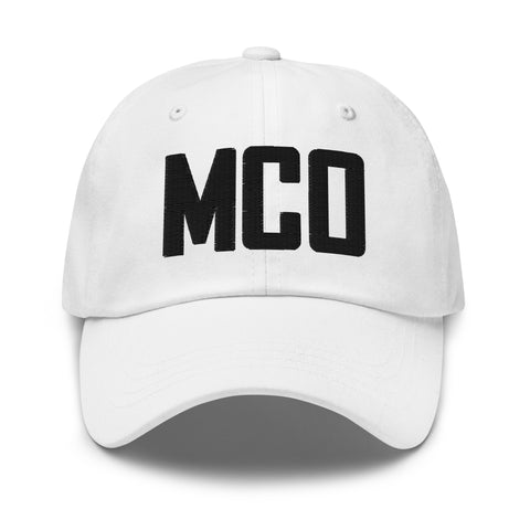 MCO Airport Code Embroidered Dad Hat | Black Thread