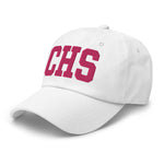 CHS Airport Code Embroidered Dad Hat South Carolina Charleston SC College Varsity Letter | Flamingo Pink Thread