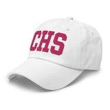 CHS Airport Code Embroidered Dad Hat South Carolina Charleston SC College Varsity Letter | Flamingo Pink Thread