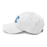 NC North Carolina Embroidered Dad Hat | Aqua Thread | State Initials