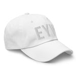 EYW Florida Airport Code Embroidered Dad Hat | White Thread