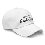 Ask Me About Real Estate Embroidered Dad Hat | Black Thread