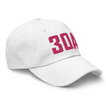 30A Rosemary Beach Florida Embroidered Dad Hat | Flamingo Pink Thread