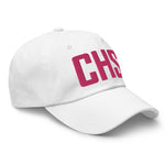 CHS Airport Code Embroidered Dad Hat South Carolina Charleston SC | Flamingo Pink Thread