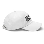 Ask Me About Real Estate Embroidered Dad Hat | Black Thread