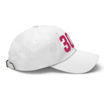 30A Rosemary Beach Florida Embroidered Dad Hat College Varsity Letter | Flamingo Pink Thread