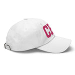 CHS Airport Code Embroidered Dad Hat South Carolina Charleston SC College Varsity Letter | Flamingo Pink Thread