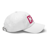 CHS Airport Code Embroidered Dad Hat South Carolina Charleston SC | Flamingo Pink Thread