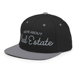 Ask Me About Real Estate Embroidered Snapback Hat