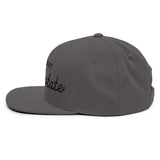 Ask Me About Real Estate Embroidered Snapback Hat | Black Thread