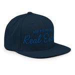 Ask Me About Real Estate Embroidered Snapback Hat