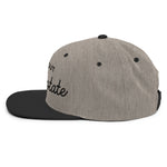 Ask Me About Real Estate Embroidered Snapback Hat | Black Thread