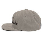 Ask Me About Real Estate Embroidered Snapback Hat | Black Thread