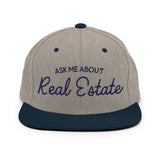 Ask Me About Real Estate Embroidered Snapback Hat