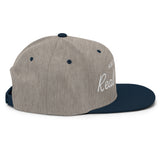 Ask Me About Real Estate Embroidered Snapback Hat | White Thread