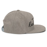 Ask Me About Real Estate Embroidered Snapback Hat | Black Thread